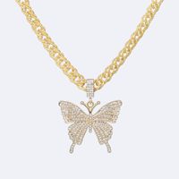 Collar De Mariposa De Diamantes De Aleación De Moda sku image 1