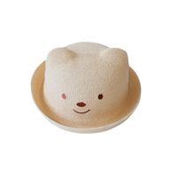 Korean Fashion Cartoon Bear Children's Straw Hat main image 6
