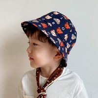 Cute Cartoon Bear Children's Fisherman Hat main image 3