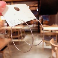 Exaggerated Large Simple Hoop Earrings sku image 2