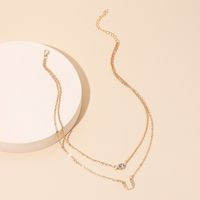 Simple Zircon Multilayer Necklace main image 6