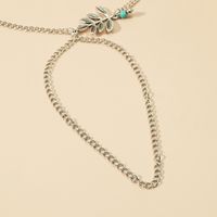 Bohemian Fashion Retro Leaf Turquoise Anklet main image 4