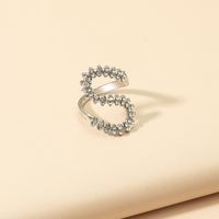 Simple Diamond S Letter Ring main image 4