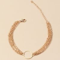 Simple Fashion Alloy Multilayer Anklet main image 4