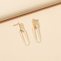 Fashion Simple Paper Clip Pendant Earrings main image 4