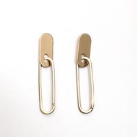 Fashion Simple Paper Clip Pendant Earrings main image 6