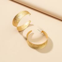 Fashion C Shape Plating Alloy Artificial Gemstones Earrings Ear Studs main image 3