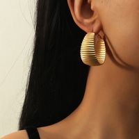 Fashion C Shape Plating Alloy Artificial Gemstones Earrings Ear Studs main image 1