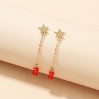 Five-pointed Star Tassel Earrings main image 3