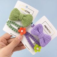 New Fashion Woven Bow Candy Color Bb Clip Set main image 1