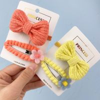 New Fashion Woven Bow Candy Color Bb Clip Set main image 3