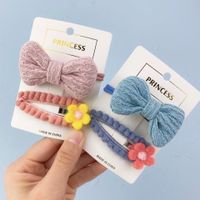 New Fashion Woven Bow Candy Color Bb Clip Set main image 4