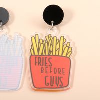 Acrylic French Fries Pendant Earrings main image 5