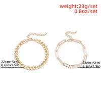 Retro Simple Metal Anklet Set main image 3