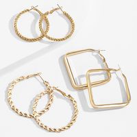 Simple Style Geometric Plating Iron No Inlaid Earrings main image 1