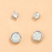 Conjunto De Aretes De Diamantes Simples De Moda sku image 1