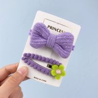 New Fashion Woven Bow Candy Color Bb Clip Set sku image 4