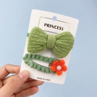 New Fashion Woven Bow Candy Color Bb Clip Set sku image 5