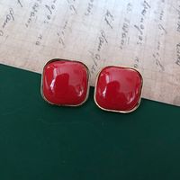 Retro Red Glaze Earrings sku image 25