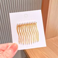 Simple Fashion Hair Comb Wave Pearl Hairpin sku image 4