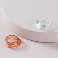 Fashion Resin Transparent Acrylic Exaggerated Ring main image 1