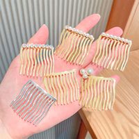 Simple Fashion Hair Comb Wave Pearl Hairpin main image 3