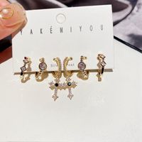 Yakemiyou Fashion Geometric Copper Inlaid Zircon Artificial Gemstones Earrings main image 2