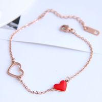 Korean Fashion Simple Love Titanium Steel Bracelet main image 3