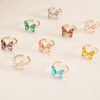 Fashion Multicolor Zircon Butterfly Ring main image 1