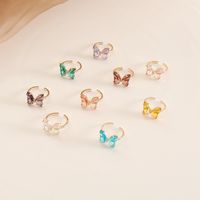 Fashion Multicolor Zircon Butterfly Ring main image 6