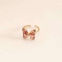 Fashion Multicolor Zircon Butterfly Ring main image 4