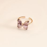 Fashion Multicolor Zircon Butterfly Ring main image 3