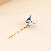 Fashion Multicolor Glass Butterfly Hairpin main image 4