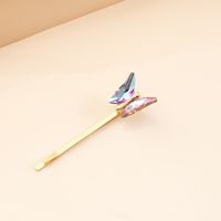 Fashion Multicolor Glass Butterfly Hairpin main image 6