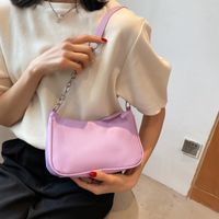 Korean Simple Solid Color Shoulder Bag main image 6