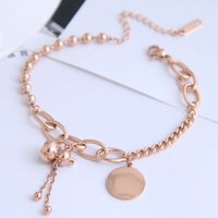 Korean Fashion Titanium Gourd Pendant Bracelet main image 1