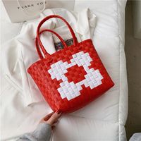 Fashion Color Woven Portable Bag sku image 3