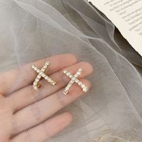New Simple Cross Earrings main image 1