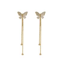 Fashion Butterfly Tassel Long Earrings main image 7
