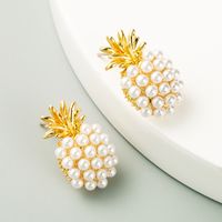 Korean Fashion Pineapple Shape Pearl Earrings main image 3