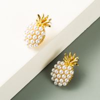 Korean Fashion Pineapple Shape Pearl Earrings main image 4