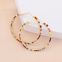 Simple Colorful Beads Square Earrings main image 6