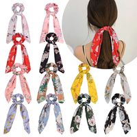 New Fashion Printing Tassel Knotted Hair Scrunchies Set main image 1