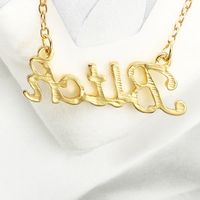 Simple Letter Stitching Word Pendant Necklace main image 5
