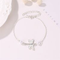 Fashion Cute Animal Dragonfly Pearl Anklet Wholesale main image 3