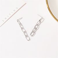Simple Geometric Tassel Metal Chain Earrings Wholesale main image 6