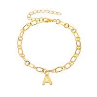 Fashion Letter Thick Chain Letter Anklet Wholesale main image 1