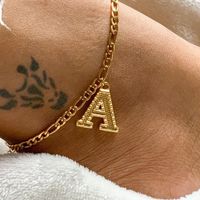 Fashion Letter Thick Chain Letter Anklet Wholesale main image 3