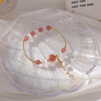 Special-shaped Pearl Strawberry Crystal Beaded Bracelet main image 1