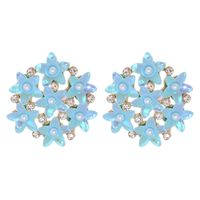 Simple Multicolor Flower Ball Stud Earrings main image 1